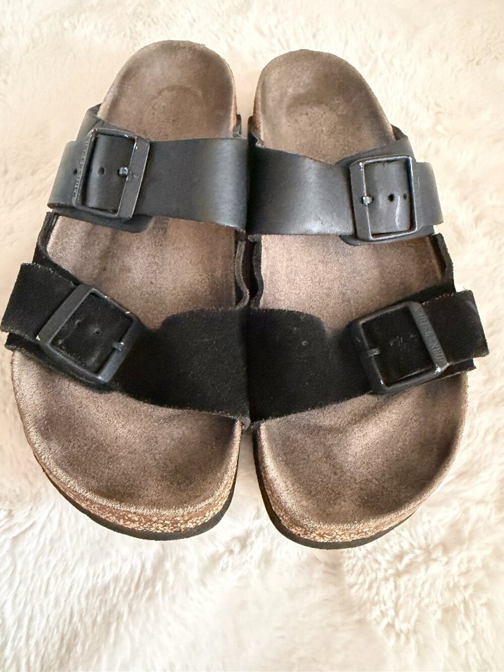 Birkenstock Arizona Women's Split Black Leather & Suede Sandal Size: 39 - Picture 4 of 15